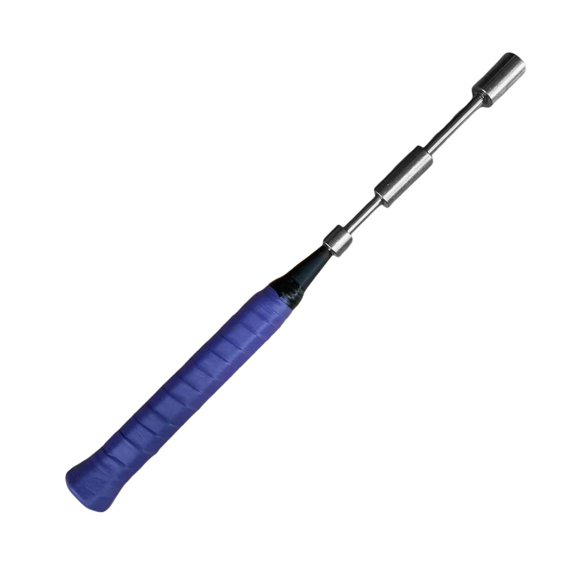 Badminton Racket Training Device Badminton Swing Training Device Metal Construction with Realistic Racket Handle Design Anti-slip Grip for Effective