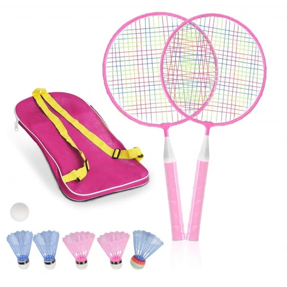 Badminton Rackets for Children,8 in 1 Shuttlecocks Racquet Sports Set w/Lightweight Carrying Bag for Kids Professionals Beginner Players Indoor Outdoor Sport Game