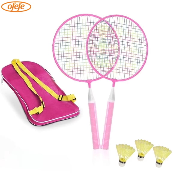 Badminton Rackets for Children,Give Three Badminton Balls12 in 1 Shuttlecocks Racquet Sports Set w/Lightweight Carrying Bag for Kids Professionals Beginner Players Indoor Outdoor Sport Game