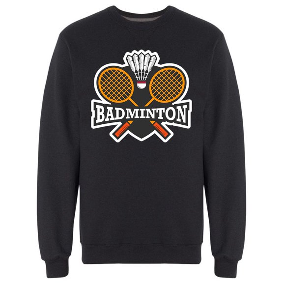 Badminton Rackets Graphics  Sweatshirt Men -Image by Shutterstock, Male x-Large