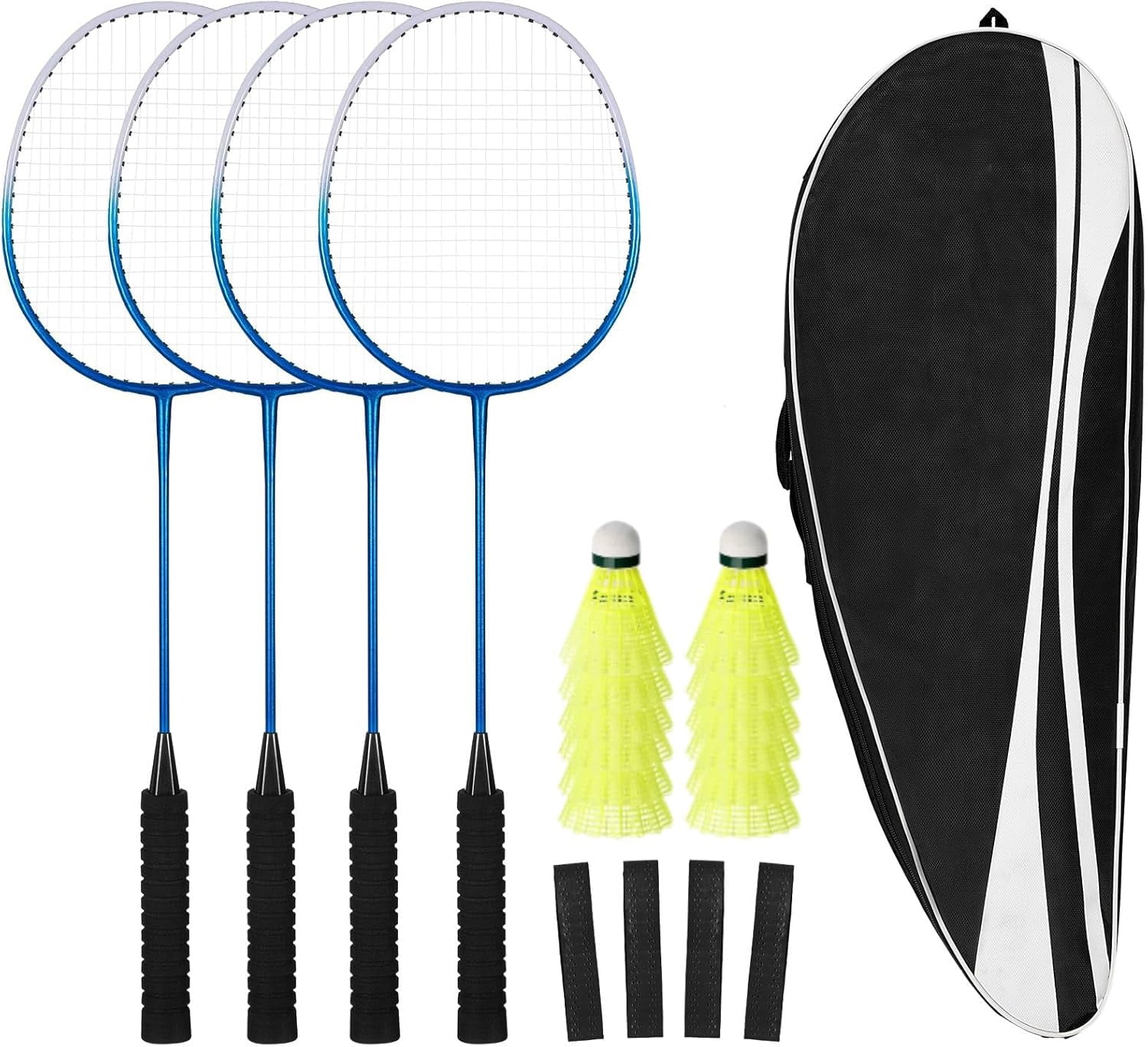 Badminton Rackets Set, Includes Rackets, Birdies, Carrying Bag, Outdoor Game
