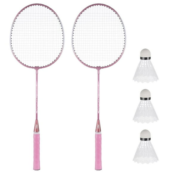 Badminton Rackets Shuttlecocks Set, 2 Carbon Fiber Badminton Rackets Set with 3 Birdies Racquet Case, Badminton Set for Backyard or Outdoor Games