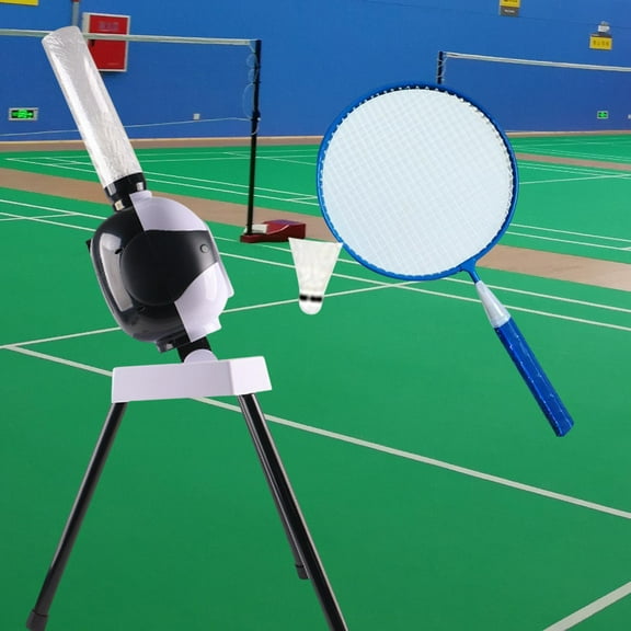 Badminton Robot Automatic Launcher Ball Machine, Automatic Badminton Service Machine, Badminton Ball Tosser for Coaches, Adults, Kids Self Play Style B