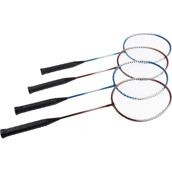 Badminton Set for Family Fun - 4 Rackets, 3 Birdies & Portable Net with Carry Bag