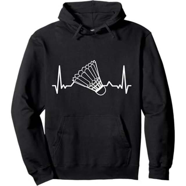 Badminton Shuttlecock court game sport Heartbeat BADMINTON Pullover