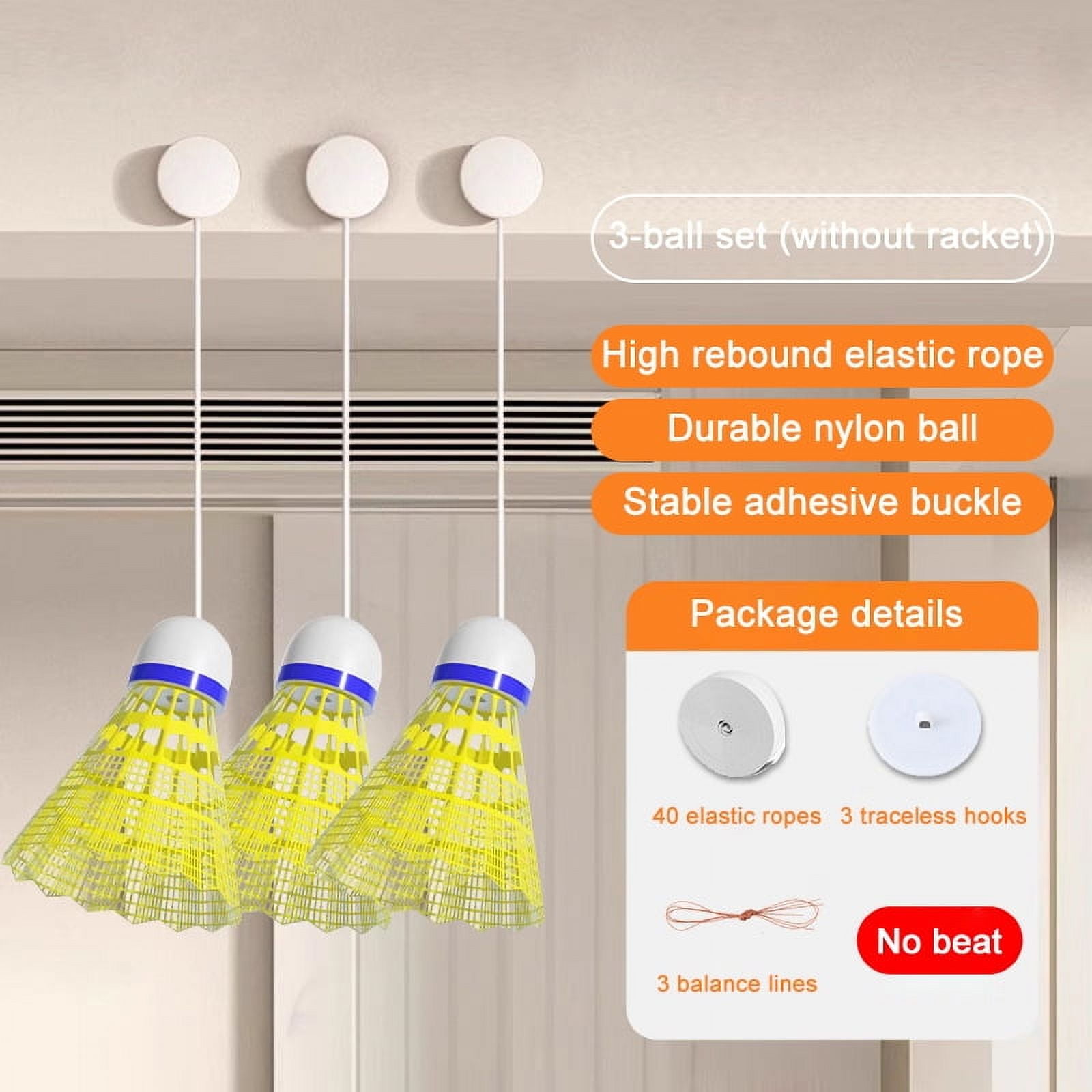 Badminton Rebound Trainer - Höhenverstellbarer Selbstlern-Trainer Für Zuhause