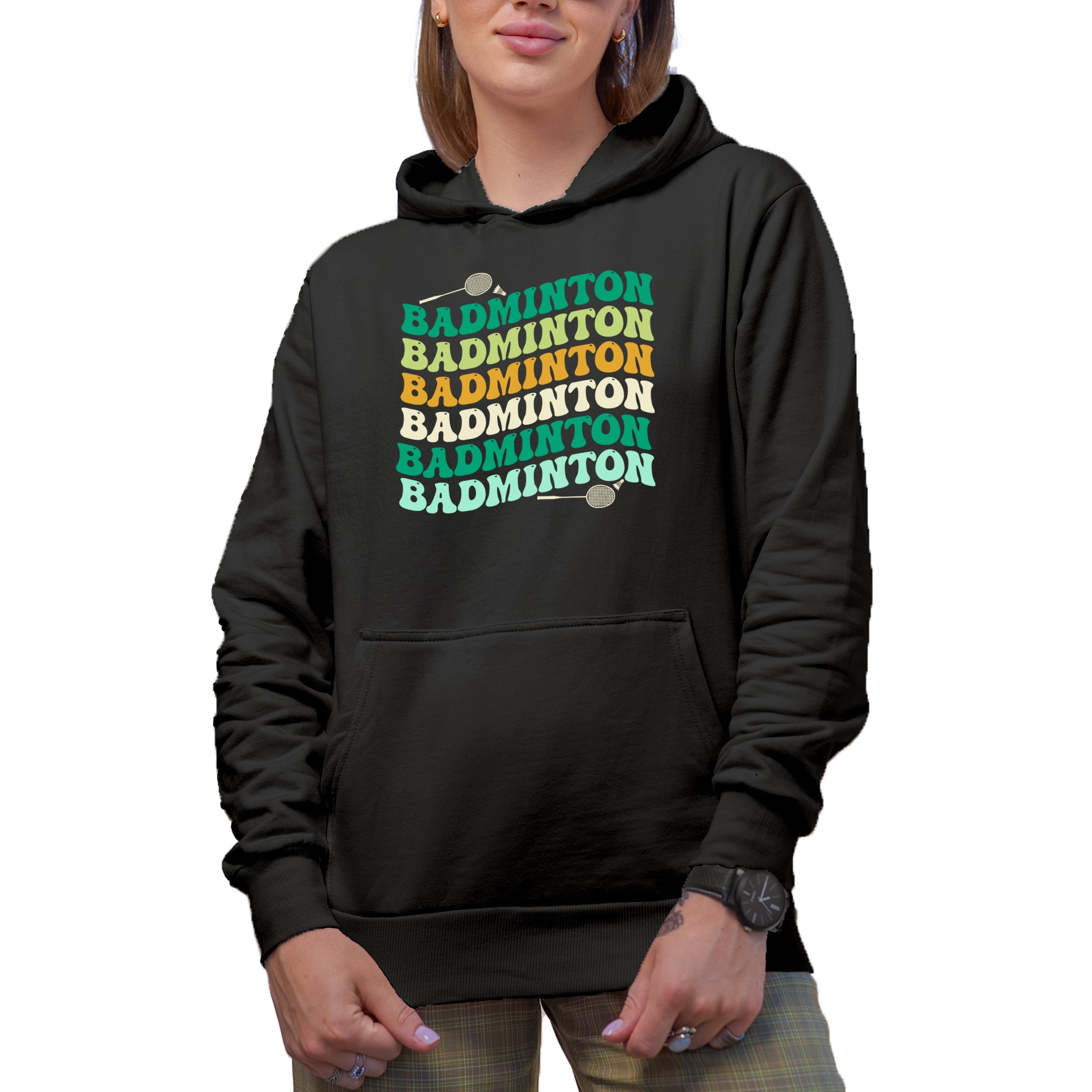 Badminton Colorful Pattern Print Women's Sweatshirt