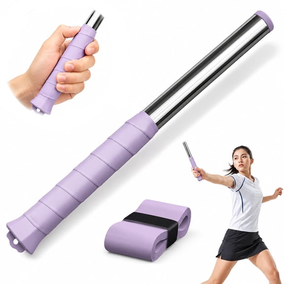 Badminton Swing Trainer – 11.8″ Adjustable Power Trainer for Smash Technique, Wrist Arm Strength Training Equipment for Beginners & Pros, Magnetic Resistance Tool