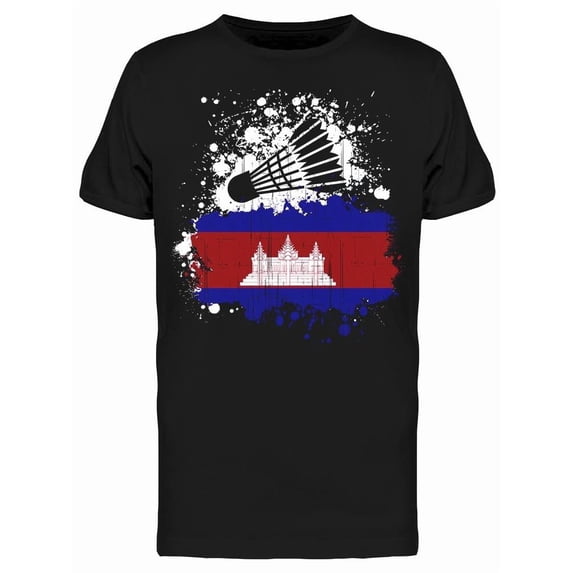 Badminton Team Of Cambodia T-Shirt Men -Image by Shutterstock Men T-Shirt, Male 3X-Large