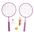 thumbnail image 1 of Badminton Tennis Rackets with Bird Storage Bag Sports - Pink, 1 of 8