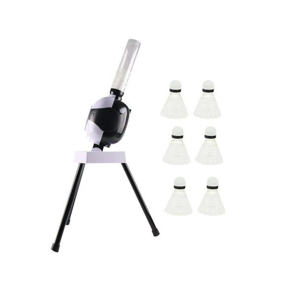 Badminton Trainer Portable Badminton Serve Machine for Kids Adults Beginners with 6 Badmintons
