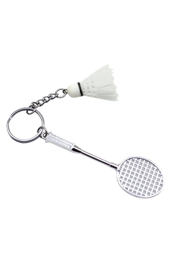 Badminton for Key Ring Backpack Decors, Creative Cute Gift for Sports Lover Badminton Bat Mini Cute Two Pieces Keych