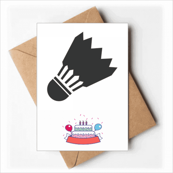Badnton Sport Simple Geometry Pattern Happy Birthday Greeting Cards Envelopes Blank