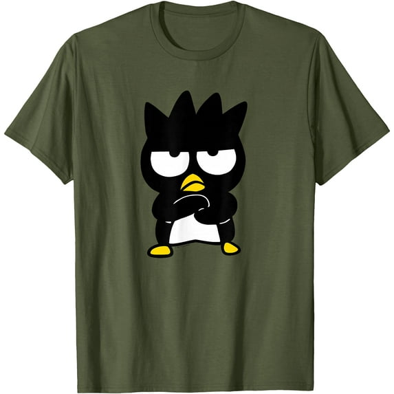 Badtz Maru Attitude DTG Print Unisex T-Shirt,Military Green Color,Size 5XL