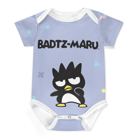 Badtz Maru Baby Bodysuit Boy Girl Clothes Soft Newborn Infant Outfit Short Sleeve Romper