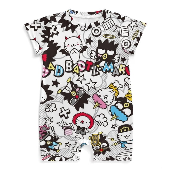 Badtz Maru Baby Boy Girl Romper Short Sleeve Cotton Bodysuit Outfits Jumpsuit Summer One Piece Clothes