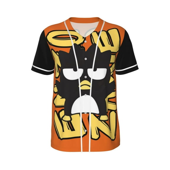 Badtz Maru Baseball Jersey Shirts Spring Summer Men Button Shirt
