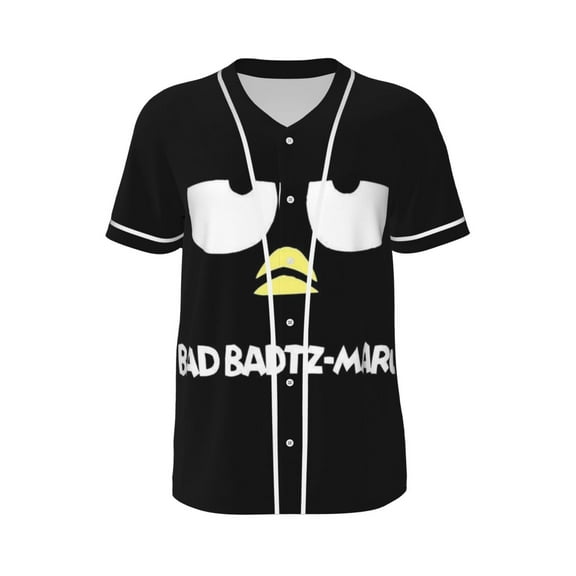 Badtz Maru Baseball Jersey Shirts Spring Summer Men Button Shirt
