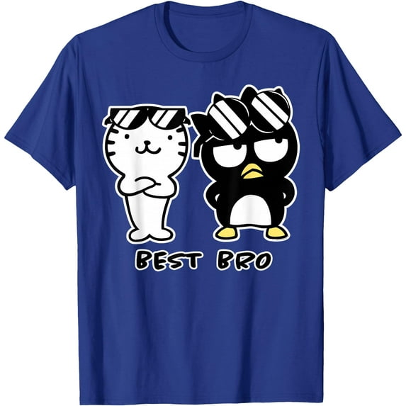 Badtz-Maru Best Bros Funny DTG Print Unisex T-Shirt,Royal Blue Color,Size YS