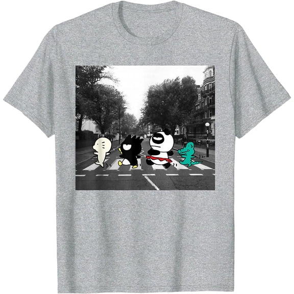 Badtz Maru Crosswalk Parody Funny DTG Print Unisex T-Shirt