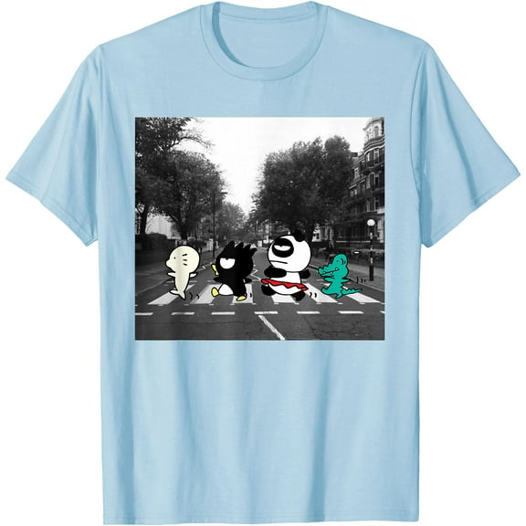 Badtz Maru Crosswalk Parody Funny DTG Print Unisex T-Shirt