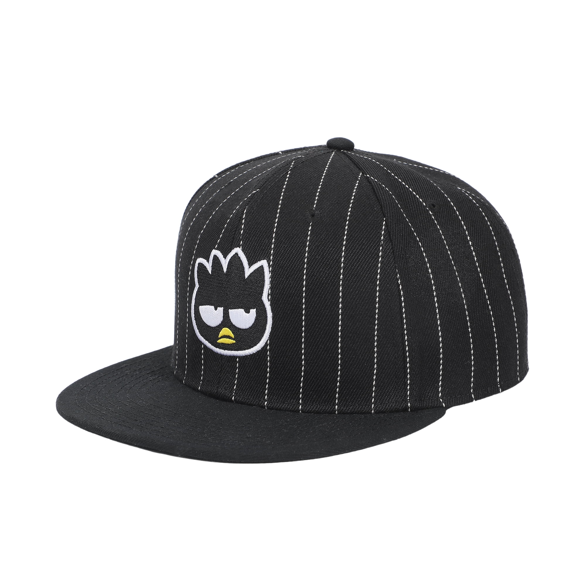 Badtz-Maru Embroidered Character Face Black Striped Poly Wool