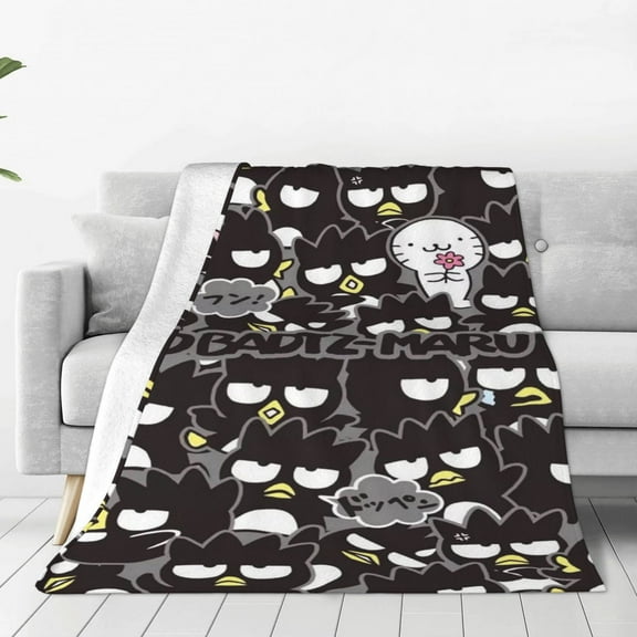 Badtz Maru Fleece Blanket Super Soft Cozy Throw Blanket 40"X30", Lightweight Fuzzy Comfy Flannel Blanket Warm Plush Throw Blankets For Couch, Sofa, Bed