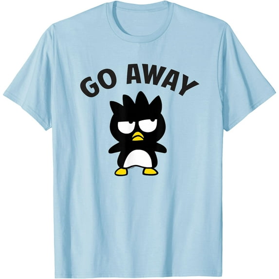 Badtz Maru Go Away DTG Print Unisex T-Shirt,Light Blue Color,Size YS