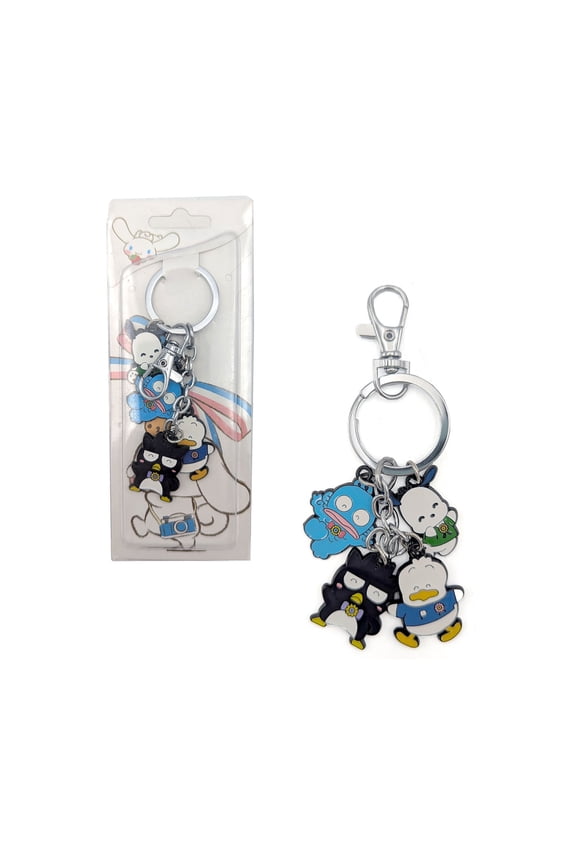 Badtz-Maru Hangyodon Pochacco Pekkle - Hello Kitty 1" Keychain 4 pc. Pendant
