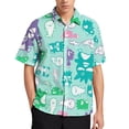 thumbnail image 1 of Badtz Maru Men's Hawaiian Shirts Short Sleeve Button Down Casual Shirts Summer Tropical Aloha Beach Shirts, 1 of 7