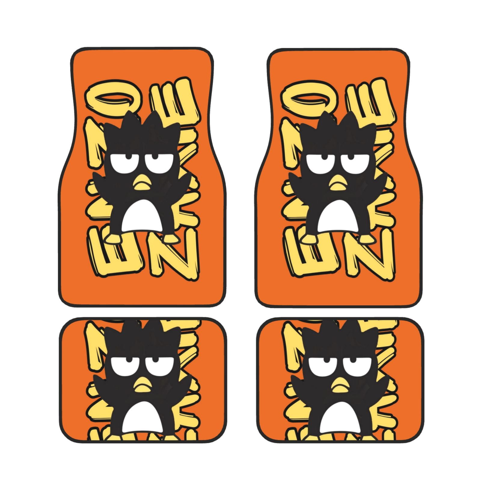 Badtz Maru Set Of 4 Pcs Cartoon Car Floor Mats Cartoon Print Car Interior Decoration Carpet Fit For Suvs And Trucks Front\u0026Rear Universal Car