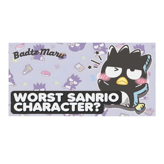 Badtz Maru-Theme Backdrops Banner Birthday Party Decor Supplies Personalized Party Backdrop Decoration,5x3ft150x90cm