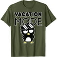 thumbnail image 1 of Badtz-Maru Vacation Mode DTG Print Unisex T-Shirt,Military Green Color,Size M, 1 of 5
