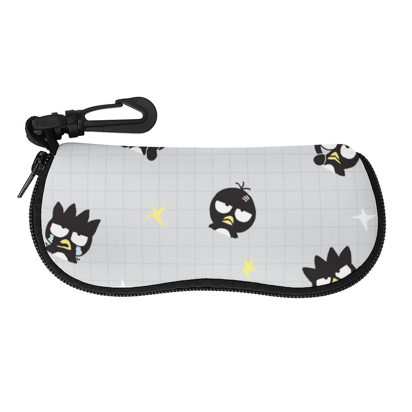 Badtz-maru Sunglasses Case, Ultra-Light Neoprene Zipper Eyeglass Case with Belt Clip, Soft Protective Glasses Pouch, 7.1x3.1 Inch