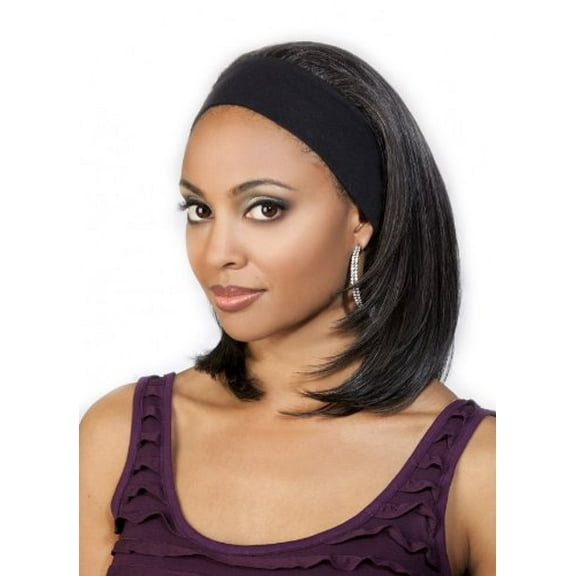 BOBBI BOSS SYNTHETIC FULL WIG W/ HEADBAND - M905S BADU-SHORT (1B)