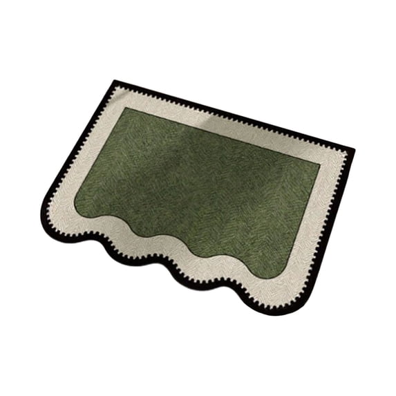 BadyminCSL 15.75*23.62in Mid Green Non Sliped Bathroom Rug Absorbent Floor Mat for Bathroom Kitchen Entryway
