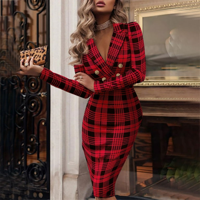 Fashion Slim V-neck long-sleeved dress Fashion Slim V-neck long-sleeved dress