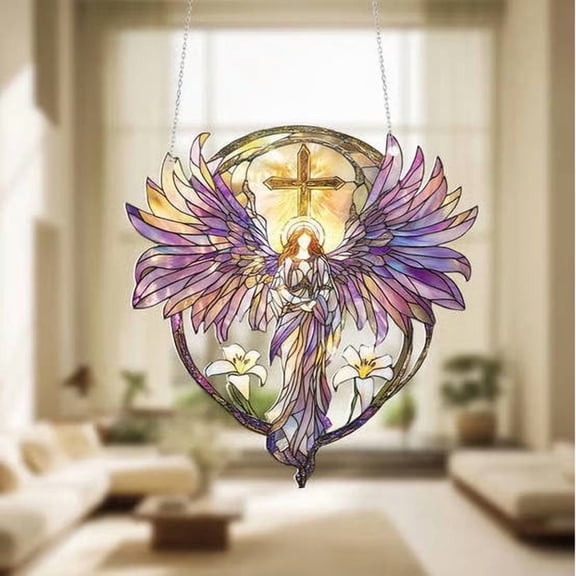 BadyminCSL Home Decor 10CM Handmade Heavenly Window Ornament for Home Blessings