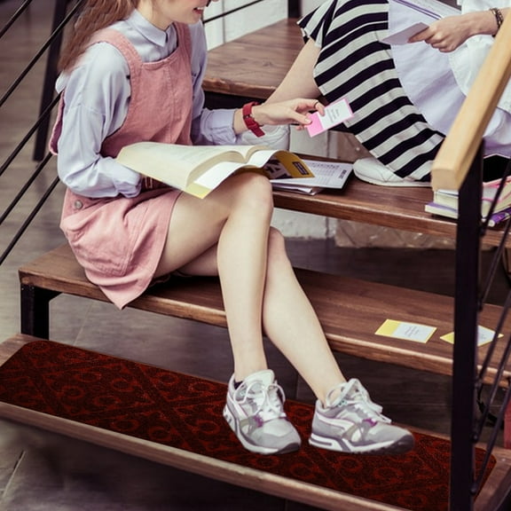 BadyminCSL Household Items on Clearance 8 X 30In Non-Slip Carpet Stair Treads Non-Slippery Rug Slip Resistive Indoor Runner for Kids Elders and Pet with Reusable Adhesive