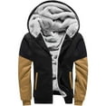 thumbnail image 1 of BadyminCSL Men Plus Size Sherpa Lined Fleece Hoodie Jacket Zipper Hooded Winter Fuzzy Sherpa Lined Camouflage Jackets, 1 of 6