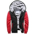 thumbnail image 1 of BadyminCSL Men Plus Size Sherpa Lined Fleece Hoodie Jacket Zipper Hooded Winter Fuzzy Sherpa Lined Camouflage Jackets, 1 of 4