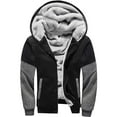 thumbnail image 1 of BadyminCSL Men Plus Size Sherpa Lined Fleece Hoodie Jacket Zipper Hooded Winter Fuzzy Sherpa Lined Camouflage Jackets, 1 of 7