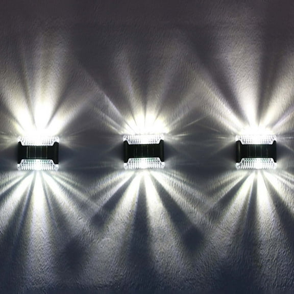 BadyminCSL Outdoor Decor Clearance Garden Solar Lights Outdoor Water Proof Dusk To Night Solar Lights for Outside Up and Down Lighting Solar Wall Fence Lights