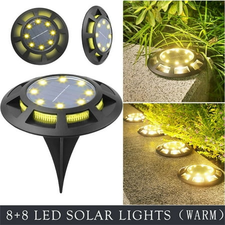 BadyminCSL Solar Ground Light 16 Led Solar Lights Upgraded Outdoor Solar Powered Waterproof Bright In-Ground Light for Walk