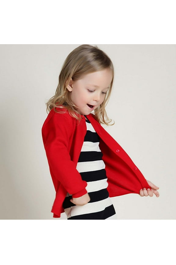 Toddler Girl&boy Baby Infant Kids Autumn And Winter Sweater Candy Color Cardigan Solid Color Small Cardigan Children's Sweater