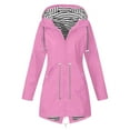 thumbnail image 1 of BadyminCSL Women Casual Solid Jacket Outdoor Plus Size Hooded Windproof Loose Coat, 1 of 4