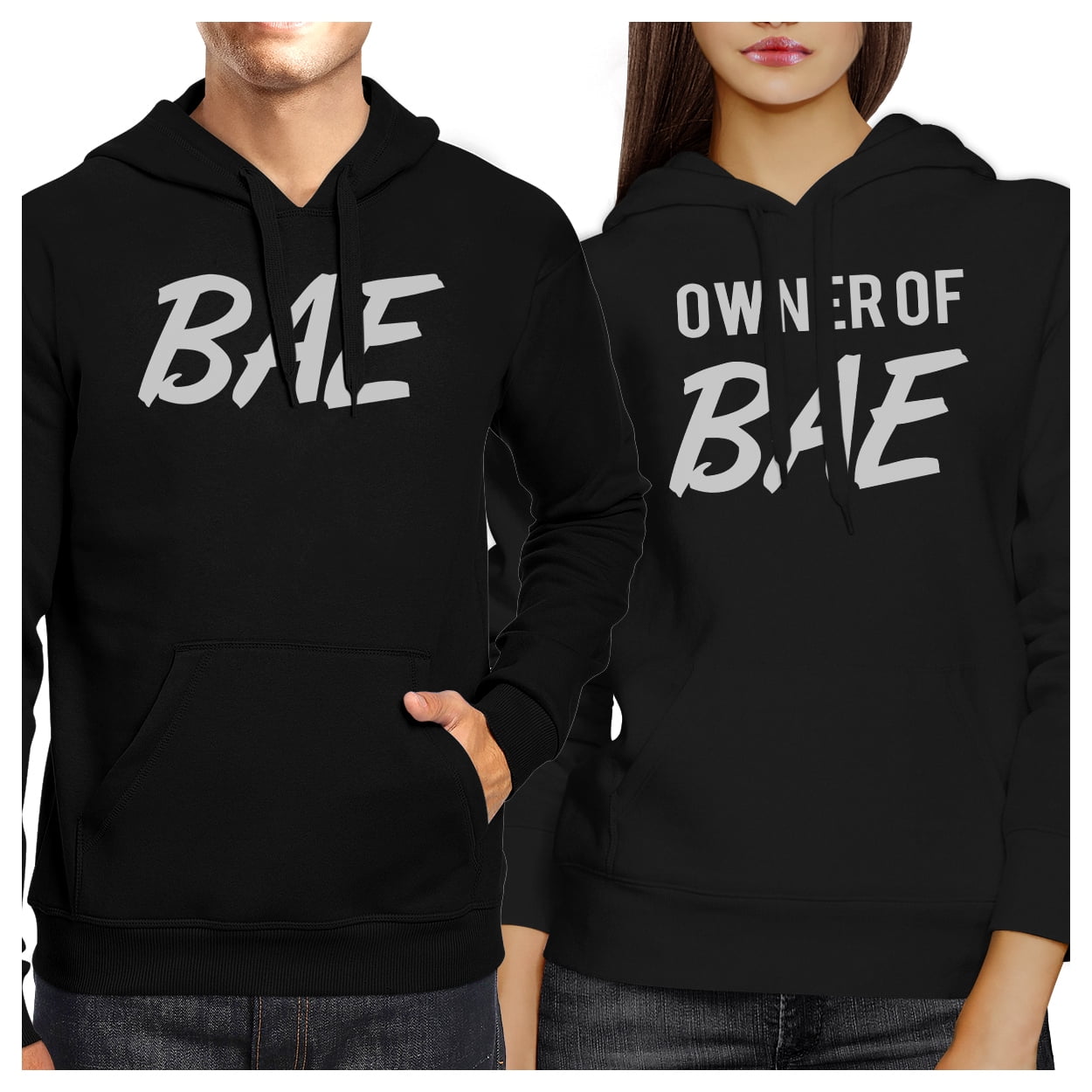 Bae And Owner Of Bae Funny Matching Black Hoodies For Couples