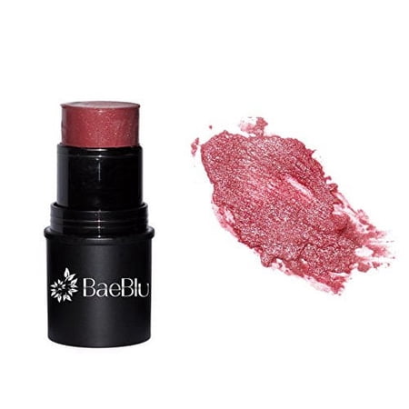 BaeBlu Organic Cheek Tint, 100% Natural Vegan Gluten-Free Cream Blush Stick, Made in USA, Cabernet