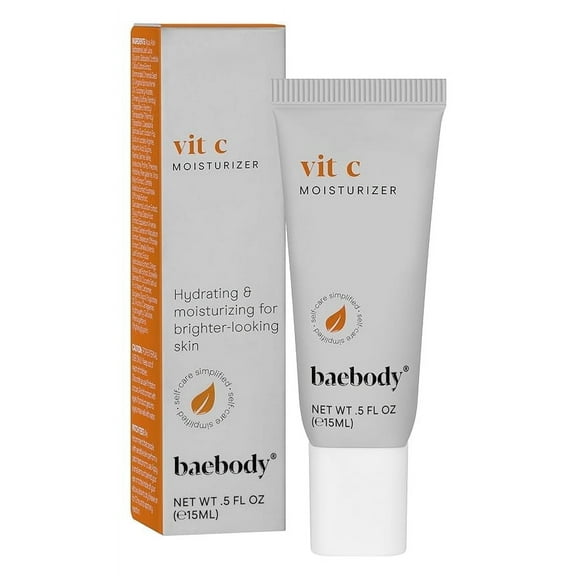 Baebody Critically Acclaimed Vitamin C Cream for Face, Vitamin C Moisturizer for Brightening and Anti Aging, Jojoba Oil & Vitamin E - Travel Size, 0.5 Fl Oz