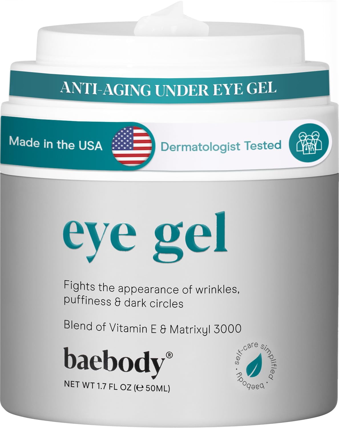 Baebody Eye Gel, Cooling Under Eye Cream for Dark Circles, Puffiness